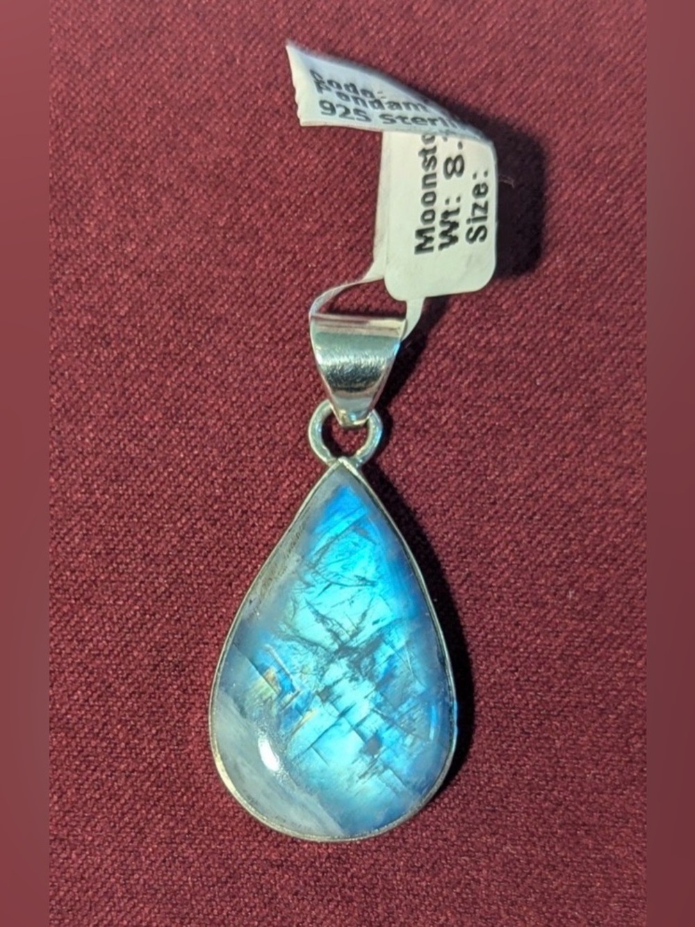 New with tag Blue Moonstone Sterling Silver 925 Pendant